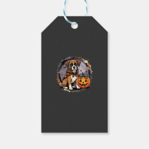 Boxer-Hund Halloween-Kürbis-Sublimation Geschenkanhänger