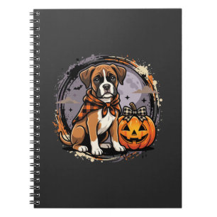 Boxer-Hund Halloween-Kürbis-Sublimation Notizblock
