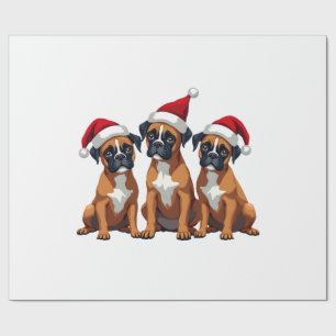 Boxer-Hund hässlicher Sweater Weihnachtslicht Xmas Geschenkpapier