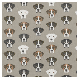 Boxer Hund hat khaki Stoff