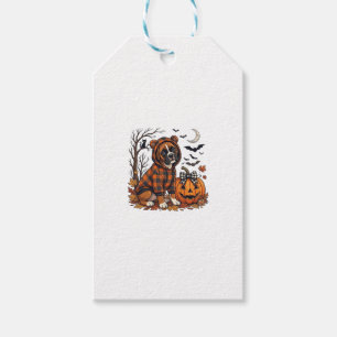 Boxer-Hund Karo-Hoodie Halloween-Kürbis-Fledermäus Geschenkanhänger