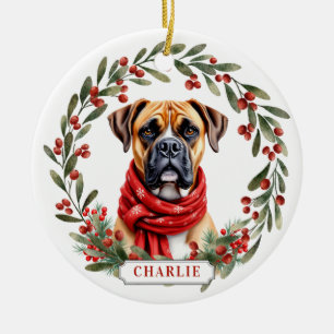Boxer-Hund Keramik-Kreis-Ornament Keramik Ornament