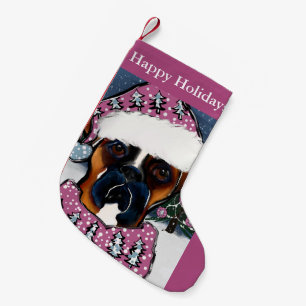 Boxer Hund Kleiner Weihnachtsstrumpf