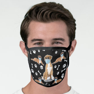 Boxer Hund Mama und Vater Mund-Nasen-Maske