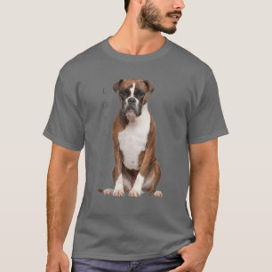 Boxer Hund Mama Vater Liebe Welpen Hunde Männer T-Shirt