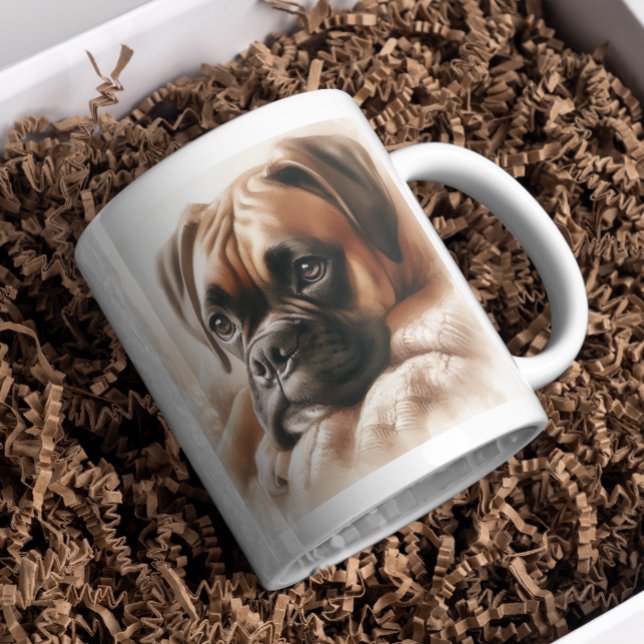 Boxer Hund: Meister von Chill & Expert Snuggler Kaffeetasse (Von Creator hochgeladen)