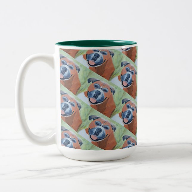 Boxer-Hund Muster Tasse (Links)
