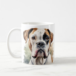 Boxer Hund-Pose in Wasserfarbe Kaffeetasse