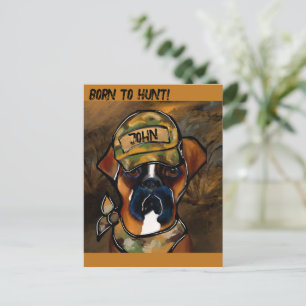 Boxer Hund Postkarte
