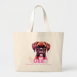 Boxer Hund: Queen Cuddle Master Jumbo Stoffbeutel
