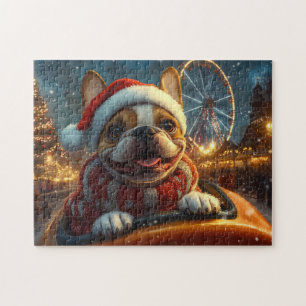 Boxer-Hund-Rollercoaster-Weihnachten Puzzle