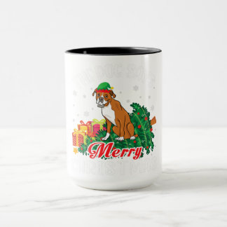 Boxer-Hund sagt Frohe Weihnachten Hunde-Liebhaber- Tasse
