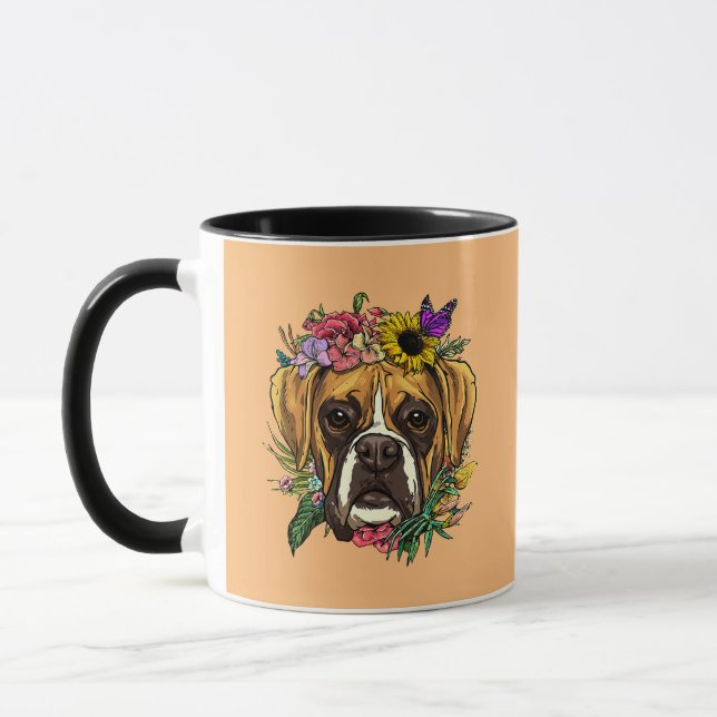 Boxer Hund schönes Foto Tasse (Links)