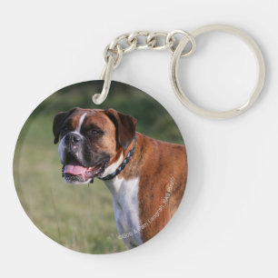Boxer-Hund stehend Schlüsselanhänger