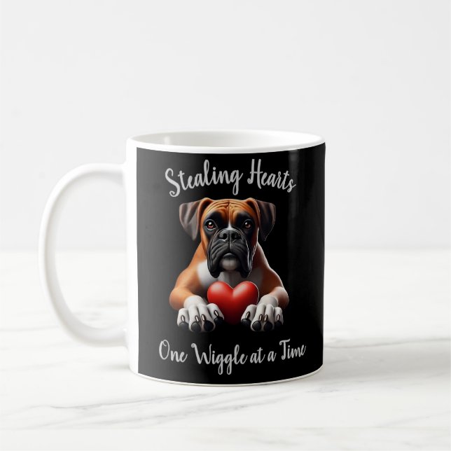 Boxer Hund stehlen immer wieder Herz Kaffeetasse (Links)