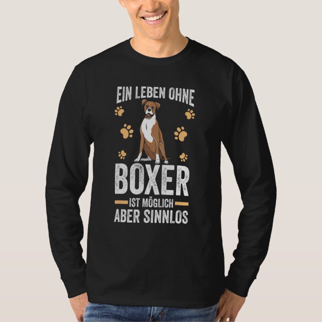 Boxer Hund T-Shirt (Vorderseite)