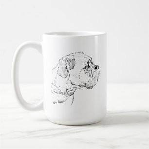 Boxer-Hund-Tasse – handgezeichnete Tinte-Hund-Kaff Kaffeetasse