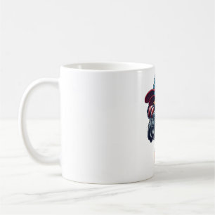 Boxer Hund trägt White Red Blue Kaffeetasse