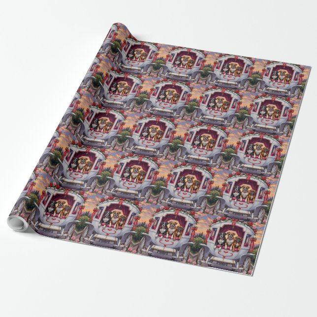 Boxer Hund Valentinstag  Geschenkpapier (Ungerollt)