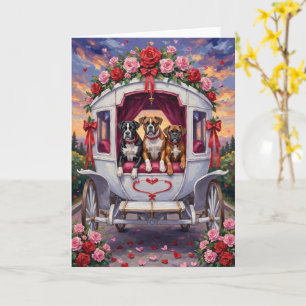 Boxer Hund Valentinstag  Karte