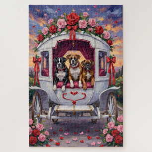 Boxer Hund Valentinstag Puzzle