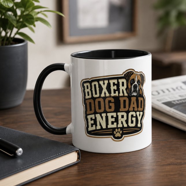 Boxer-Hund-Vater-Energie  Tasse (Boxer Dog Dad Energy Mug)