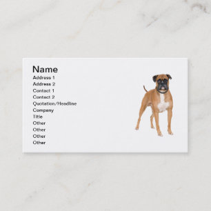 Boxer-Hund Visitenkarte