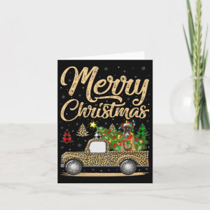Boxer-Hund-Weihnachtsbaum-Leopard-LKW-Hund-Weihnac Karte