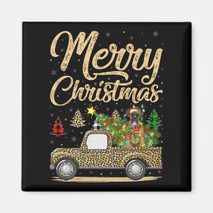 Boxer-Hund-Weihnachtsbaum-Leopard-LKW-Hund-Weihnac Magnet
