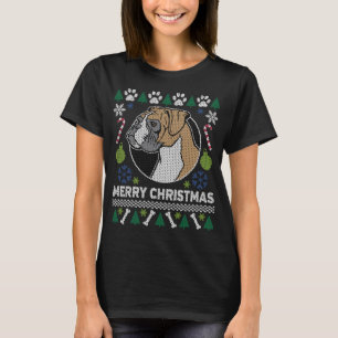 Boxer Hund züchten Ugly Christmas Sweater T-Shirt