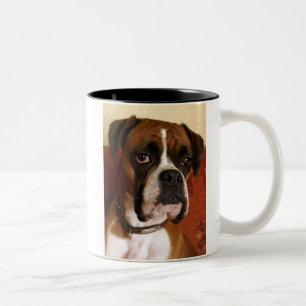 Boxer-Hund Zweifarbige Tasse