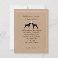 Boxer-Hunde Hochzeitseinladung