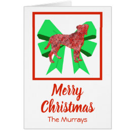 Boxer Hunde Niedlicher Weihnachtshund & Green Bow