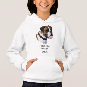 Boxer Hunde Portrait Foto Hoodie