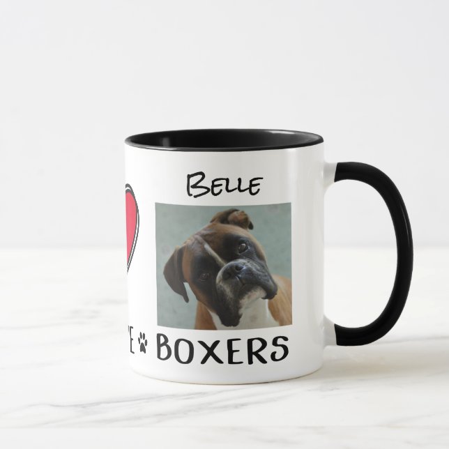 Boxer Hunde  Tasse (Rechts)