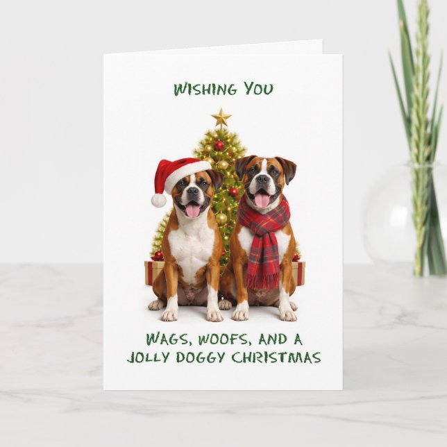 Boxer Hunde Weihnachten (Vorderseite)