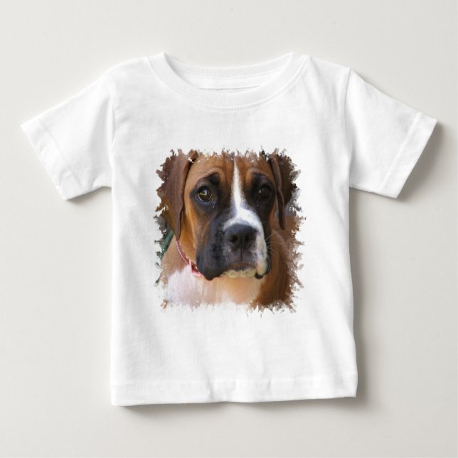 Boxer-Hundeentwurfs-Baby-T - Shirt (Vorderseite)