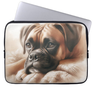 Boxer-Hundefachmann-Kuscheltier Laptopschutzhülle