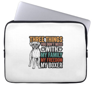 Boxer-Hundefamilie Freiheit Vintage-Shirt-Design_1 Laptopschutzhülle