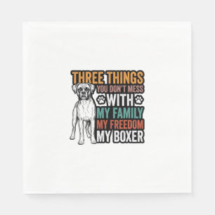 Boxer-Hundefamilie Freiheit Vintage-Shirt-Design_1 Serviette