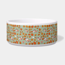Boxer-Hundefutter-Schale Halloween-Blumen-Geschenk