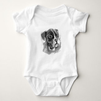 Boxer-Hundekunst Baby Strampler