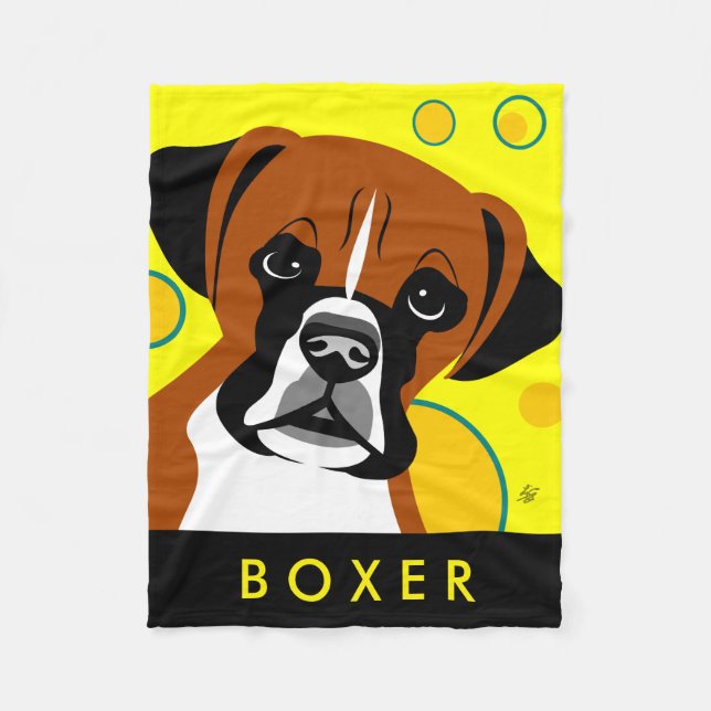 Boxer-Hundeliebhaber-Geschenke Fleecedecke (Vorderseite)