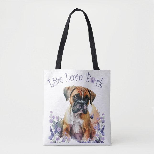 Boxer-Hundemutter Blumen (Vorderseite)