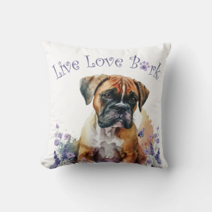 Boxer-Hundemutter Blumen Kissen