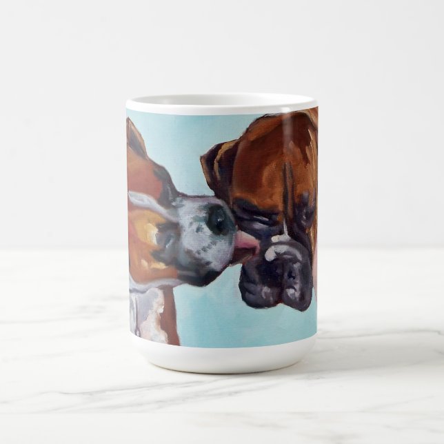 Boxer-Hundeporträt-Tasse Tasse (Mittel)