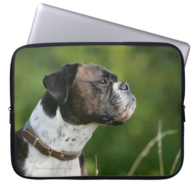 Boxer-Hundeprofil Laptopschutzhülle (Vorderseite)