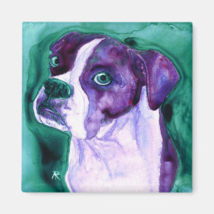 Boxer-Hundequadrat-Magnet - "nicht ich " Magnet