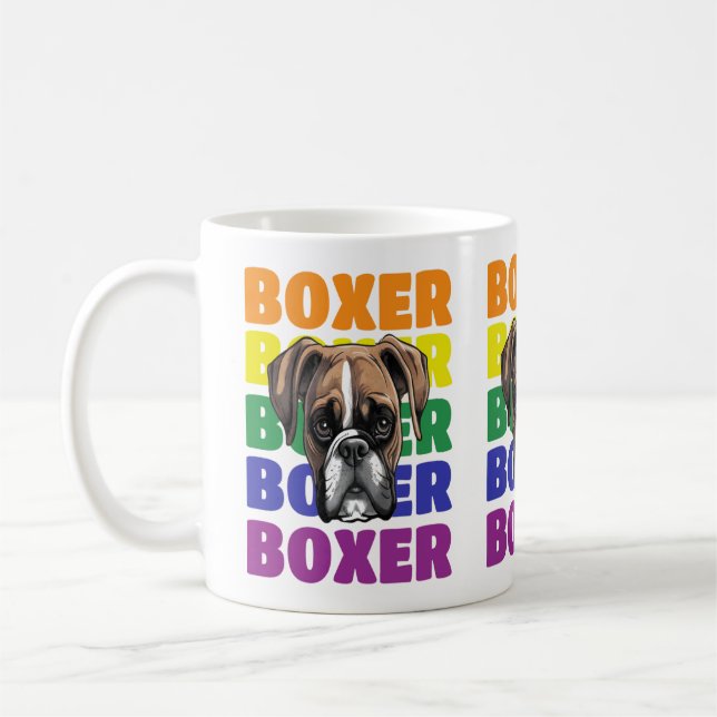 Boxer Hundeschenk Kaffee Tasse Tasse Tee (Links)