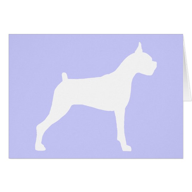 Boxer-HundeSilhouette (weiß) (Vorderseite (Horizontal))